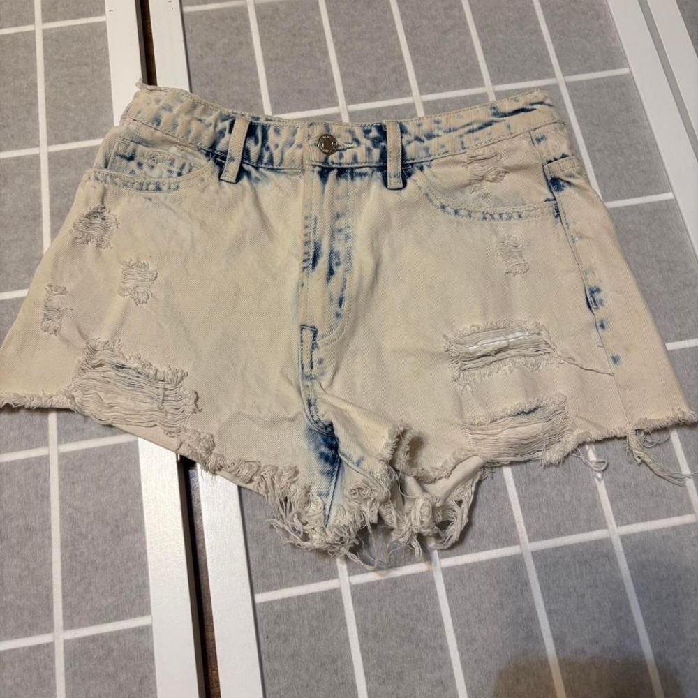 Y2K distressed High waist women's micro shorts‎ Vervet denim shorts 3inch inseam